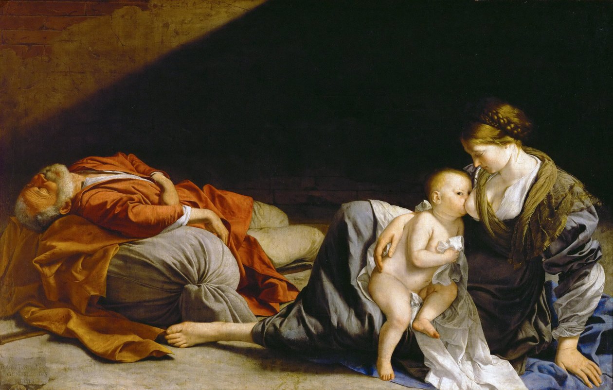 Mısır Uçuşunda Dinlenme - Mısır Uçuşunda Dinlenme - Orazio Gentileschi (1563-1638). Tuval üzerine yağlı boya, yaklaşık 1625. Boyut: 138.5x216 cm. Sanat Tarihi Müzesi, Viyana by Orazio Gentileschi