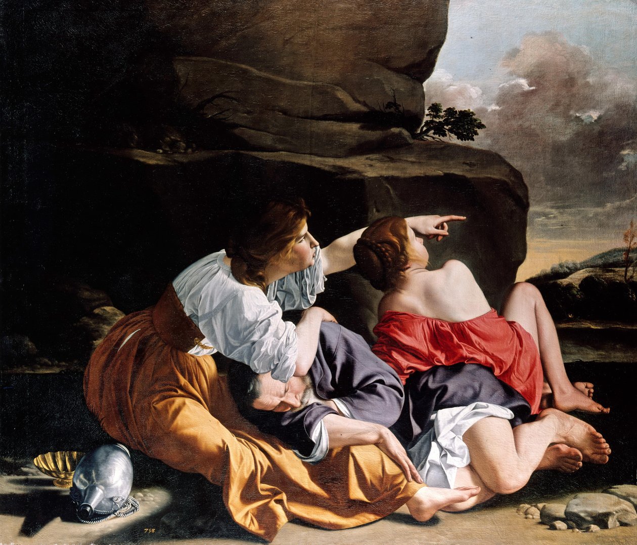 Lût ve kızları by Orazio Gentileschi