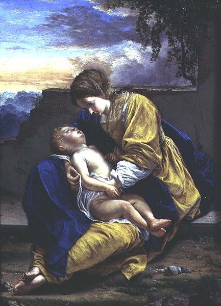 madonna ve çocuk by Orazio Gentileschi