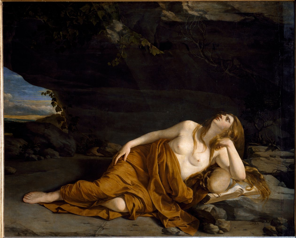 Mecdelli Meryem (tuval üzerine yağlı boya by Orazio Gentileschi