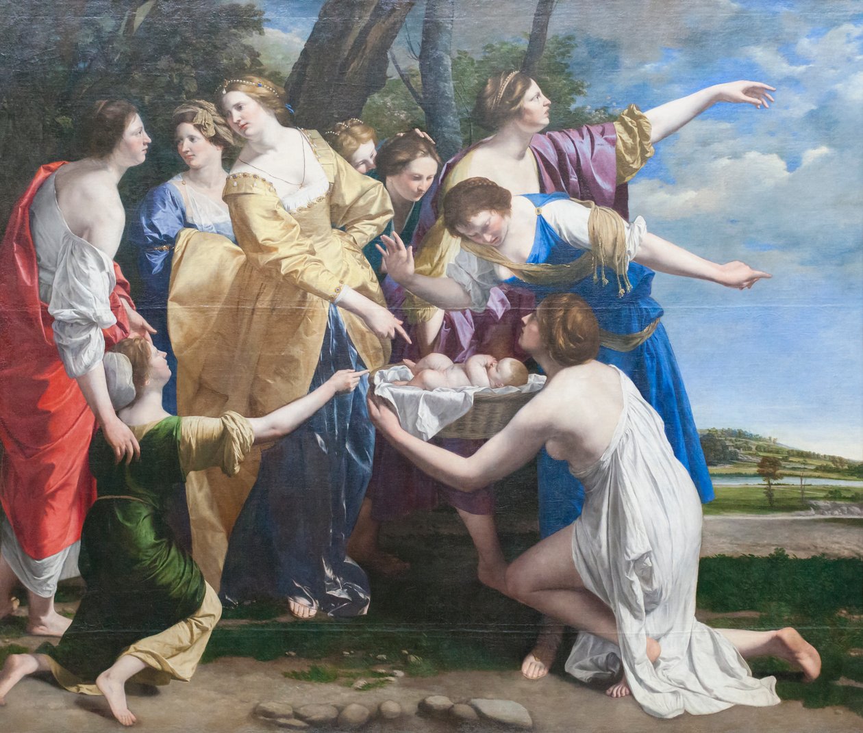 Musa'nın Bulunuşu, 1630'ların başları (tuval üzerine yağlıboya) by Orazio Gentileschi
