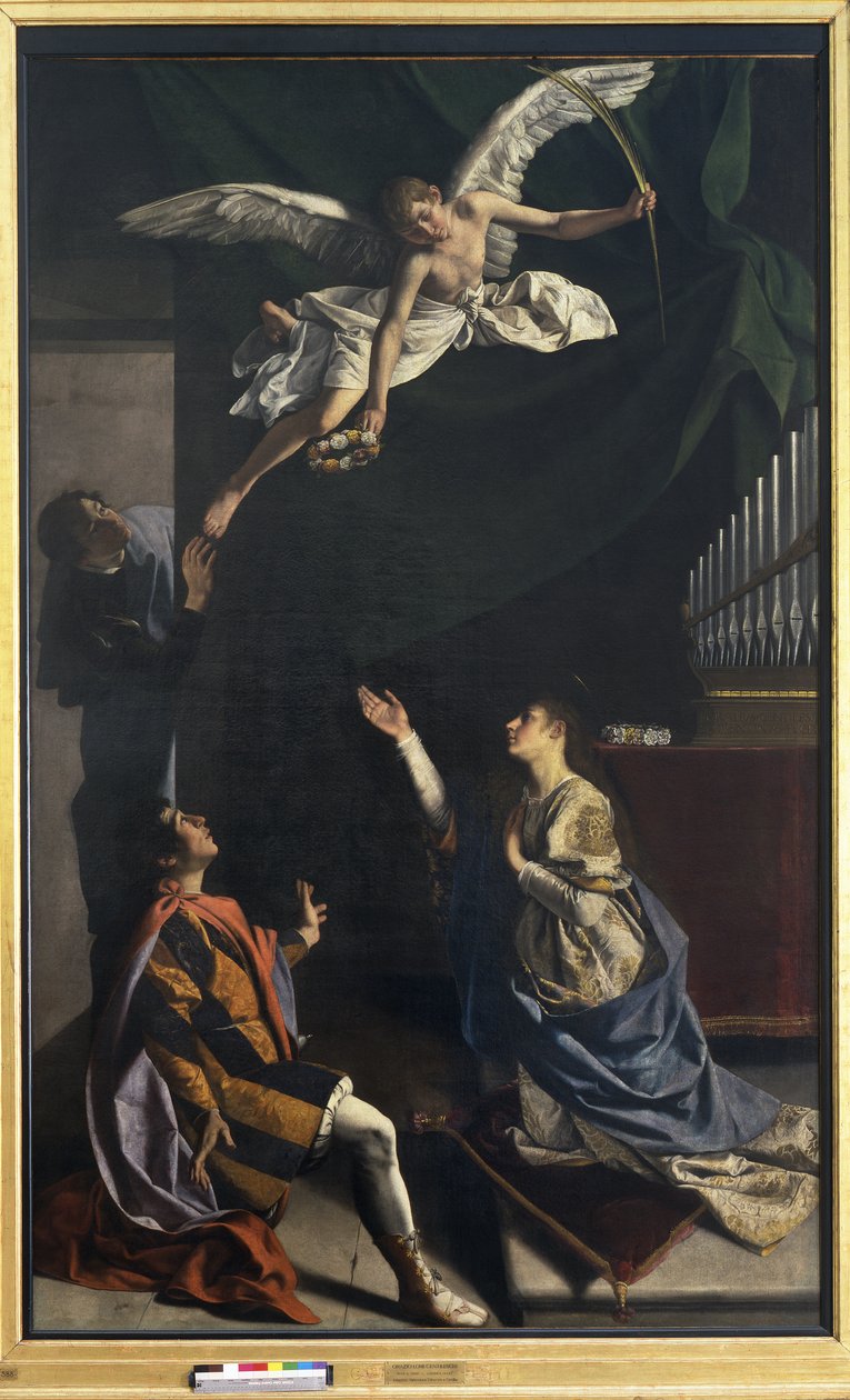 Şehitler Cecilia, Valerian ve Tiburtius by Orazio Gentileschi