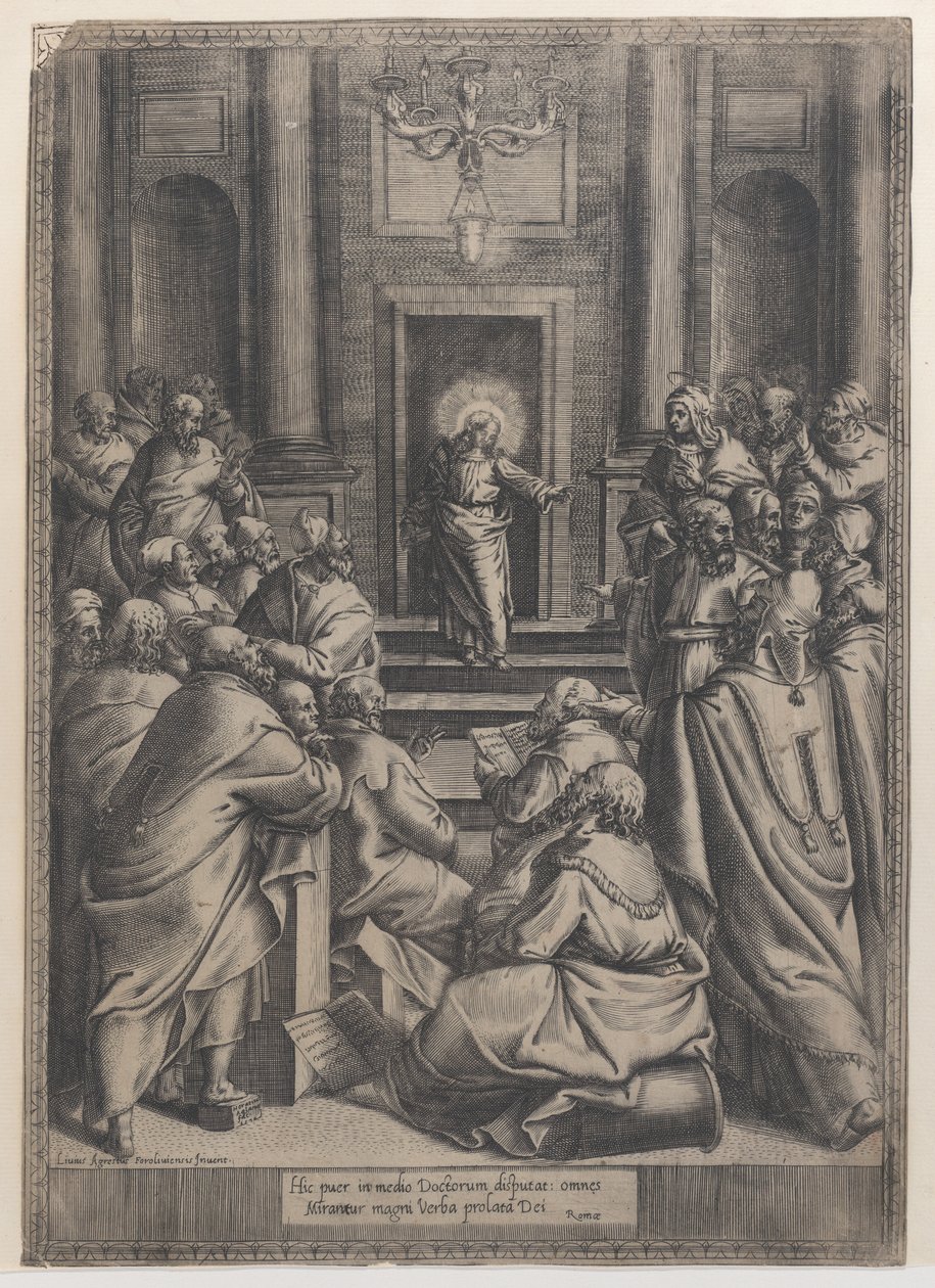 Tapınakta Mesih Tartışması, 1568-77., 1568-77. by Orazio de Sanctis