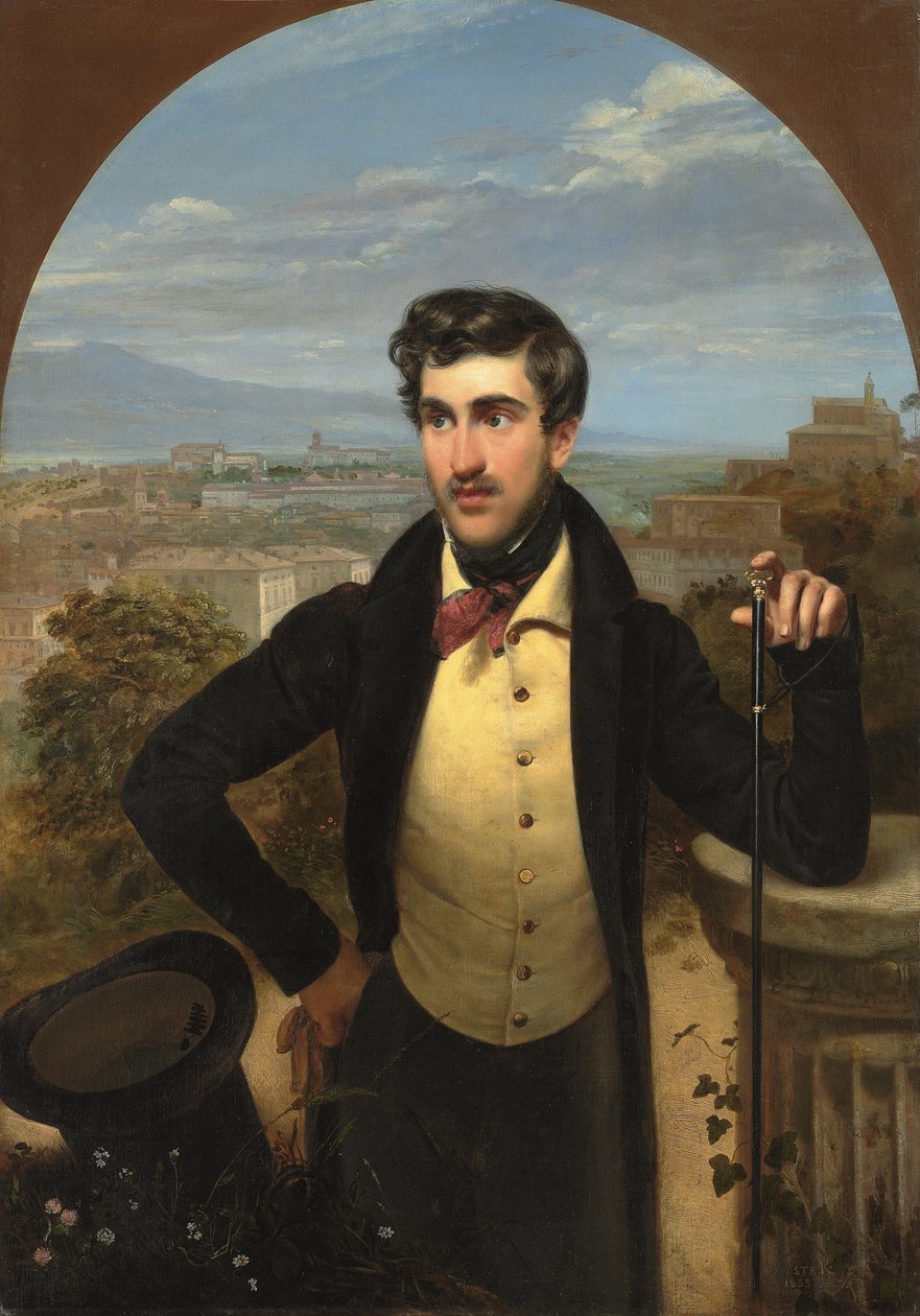 Prens Mihail Aleksandroviç Galitzine portresi by Orest Adamovich Kiprensky