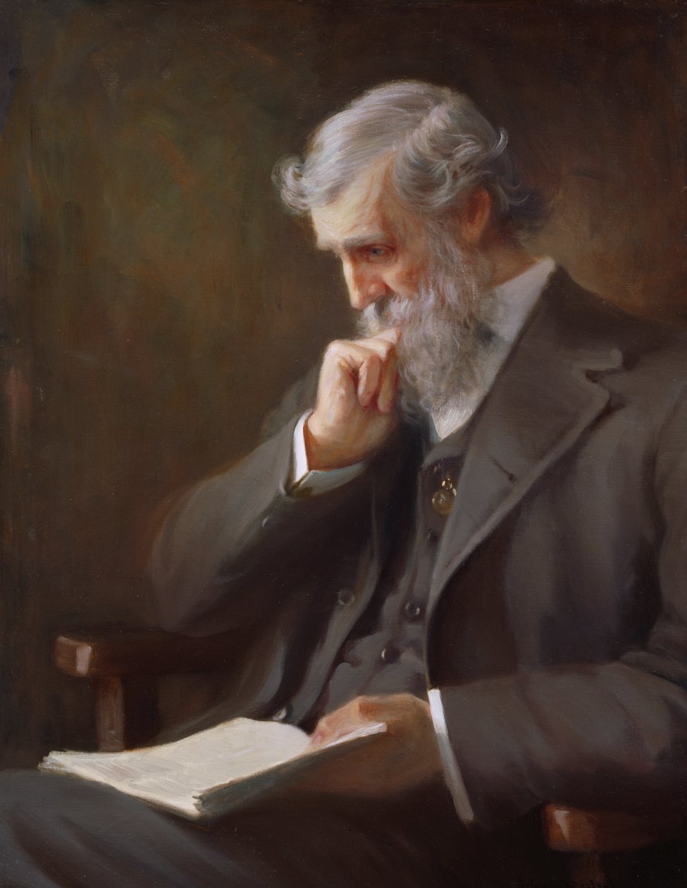 John Muir, c. 1917, 1909 tarihli bir fotoğraftan. by Orlando Rouland