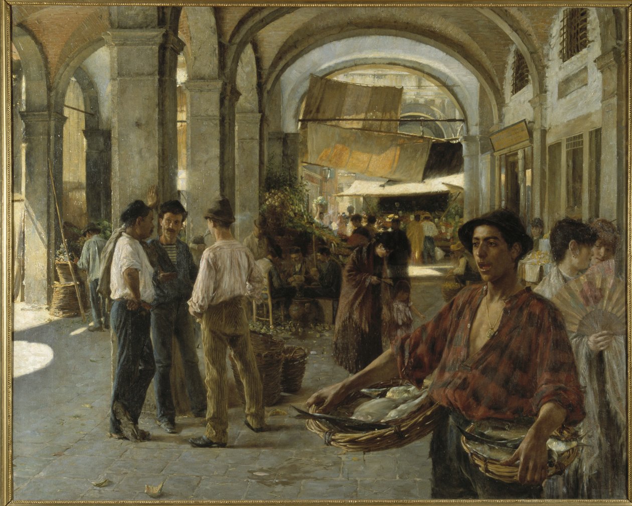 Venedik Kapalı Çarşısı, 1887 by Oscar Gustaf Bjorck
