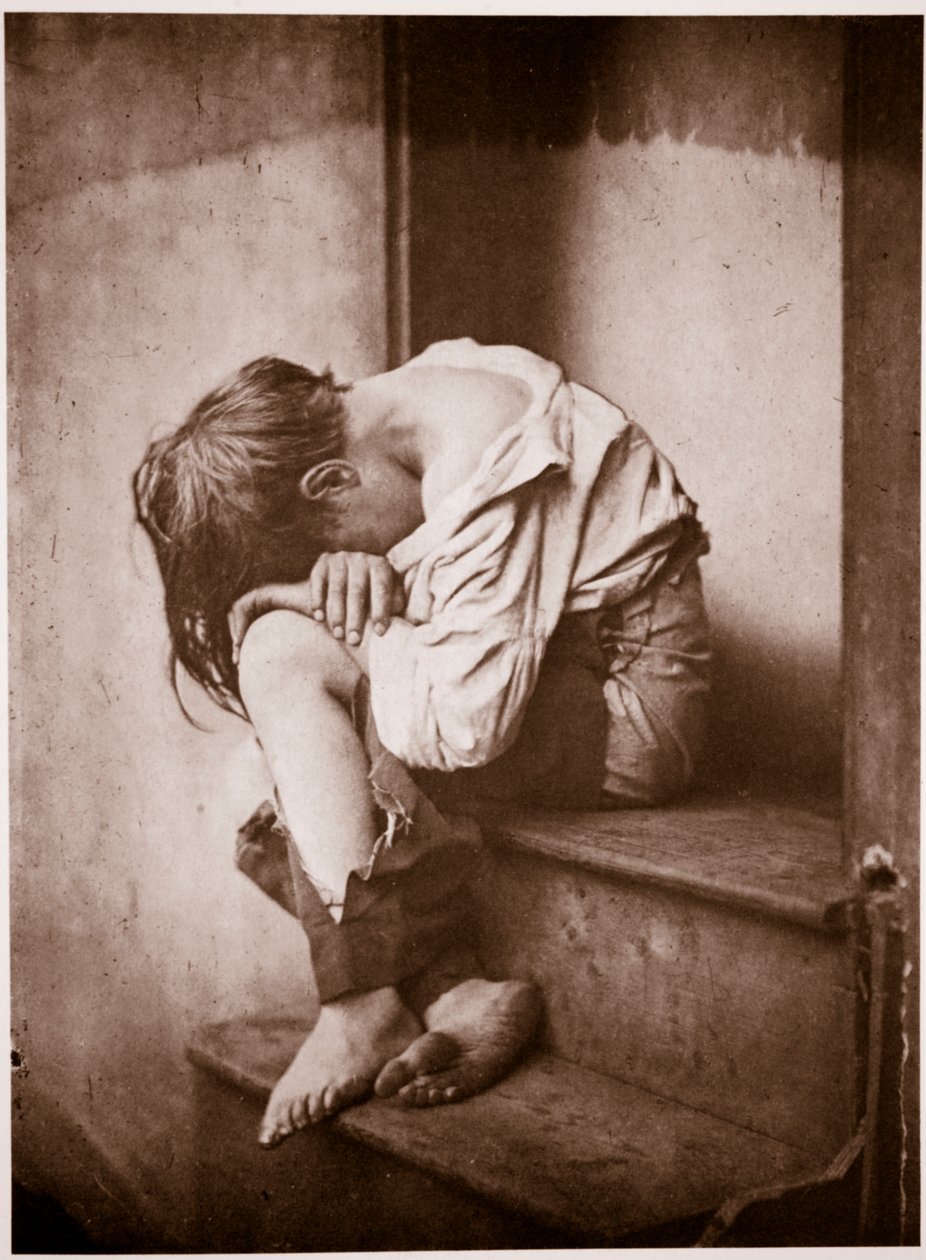 Dışarıda bir gece, evsiz, 1857 dolayları (fotogravür) by Oscar Gustav Rejlander