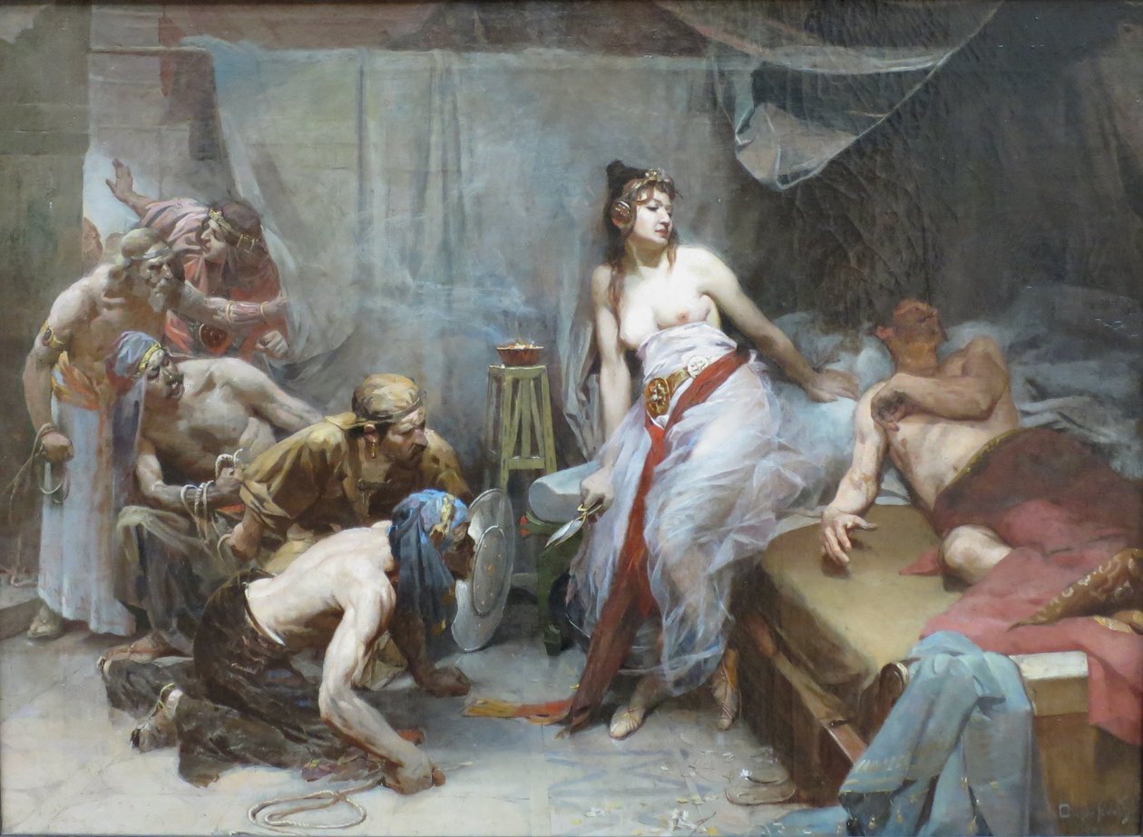 Samson ve Delilah by Oscar Pereira da Silva