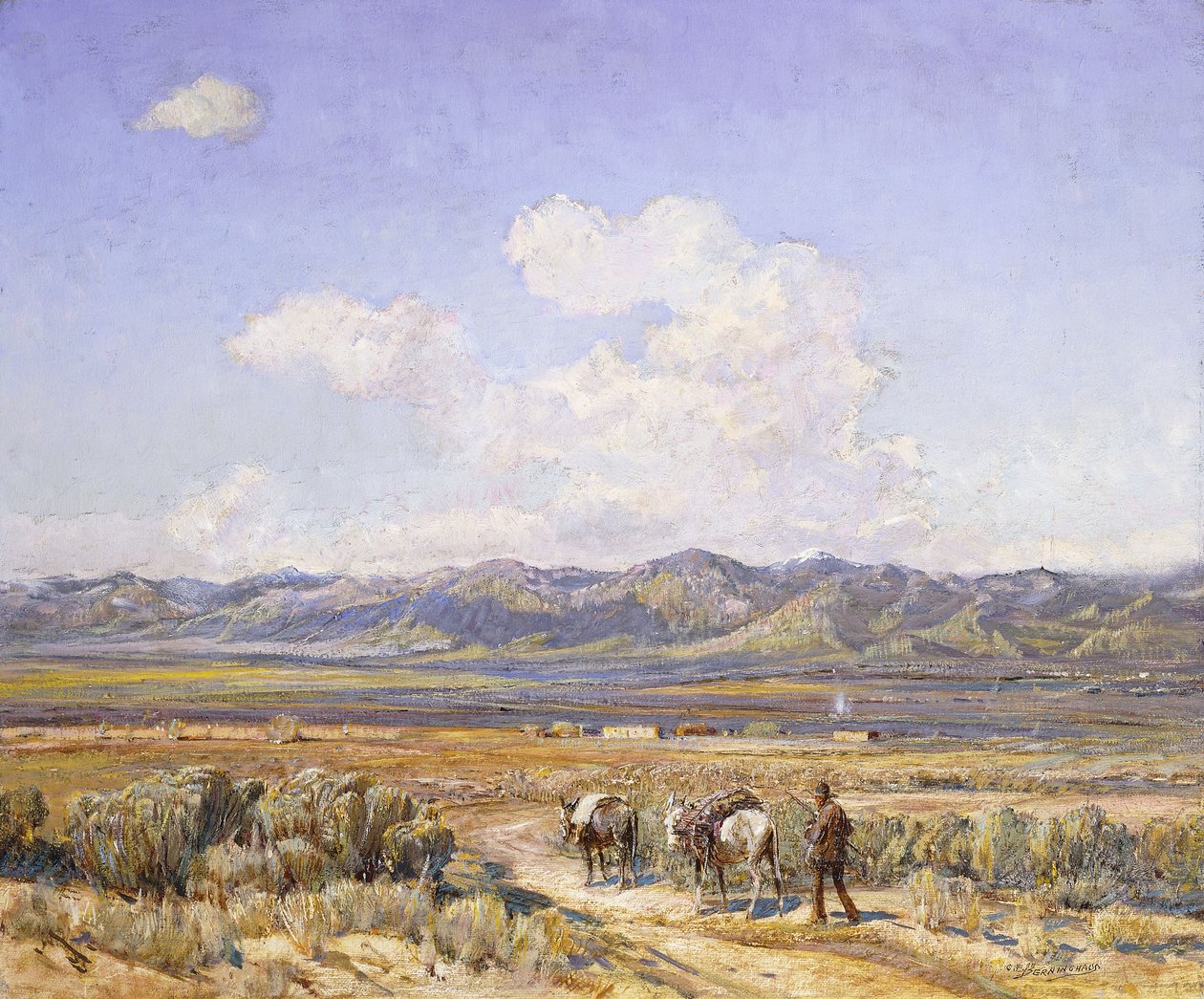 Taos'a Beş Mil by Oscar Edward Berninghaus