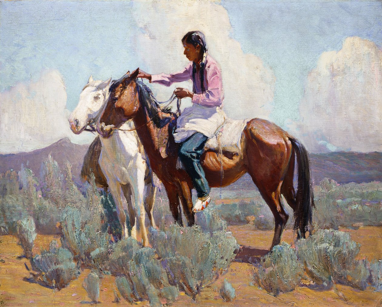 at sırtında hint by Oscar Edward Berninghaus