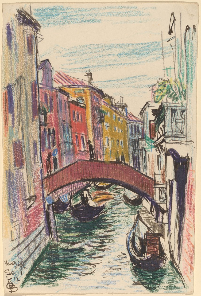 Kanal, Venedik by Oscar F. Bluemner