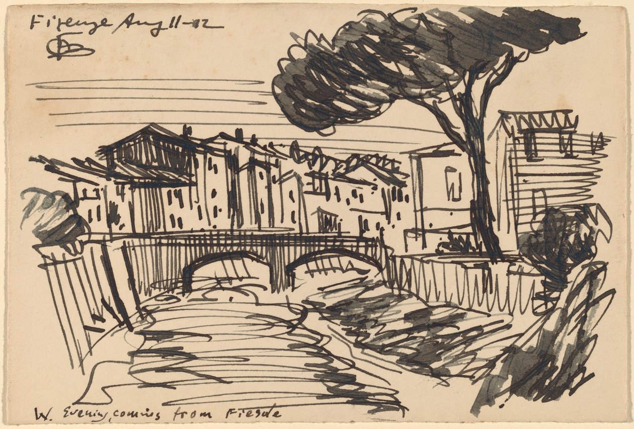 Akşam Arno, Floransa by Oscar F. Bluemner