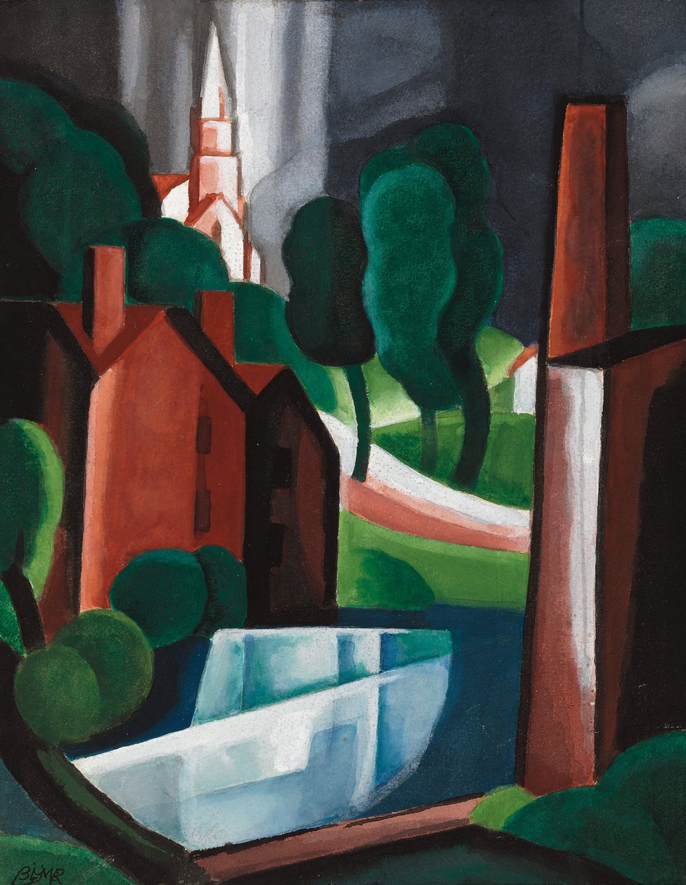 New Hampshire Kasabası by Oscar Florianus Bluemner