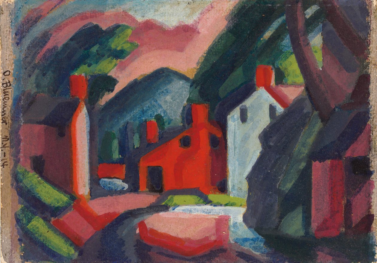 Lehnenburg, Pensilvanya manzarası by Oscar Florianus Bluemner