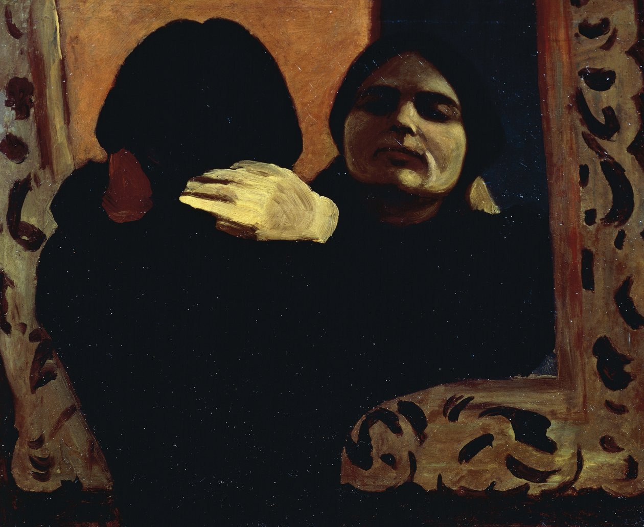 Aynada Isa (Sanatçının Karısı) by Oscar Ghiglia