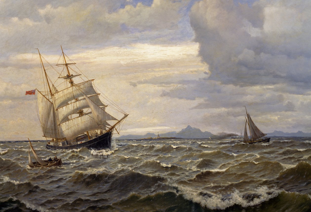 Denizde gemiler by Oscar Kleineh