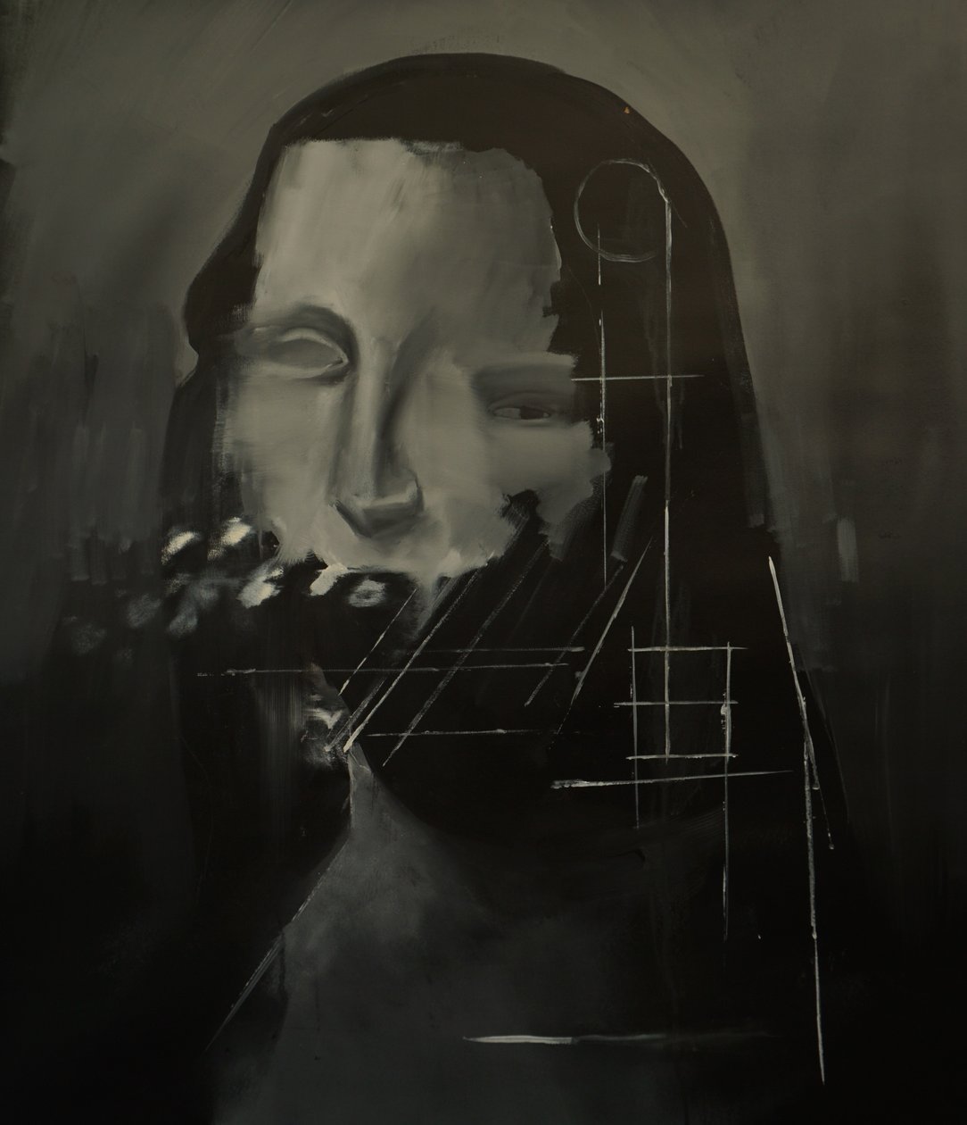 Gioconda, 2023 (tuval üzerine akrilik ve yağlıboya) by Oscar Nin