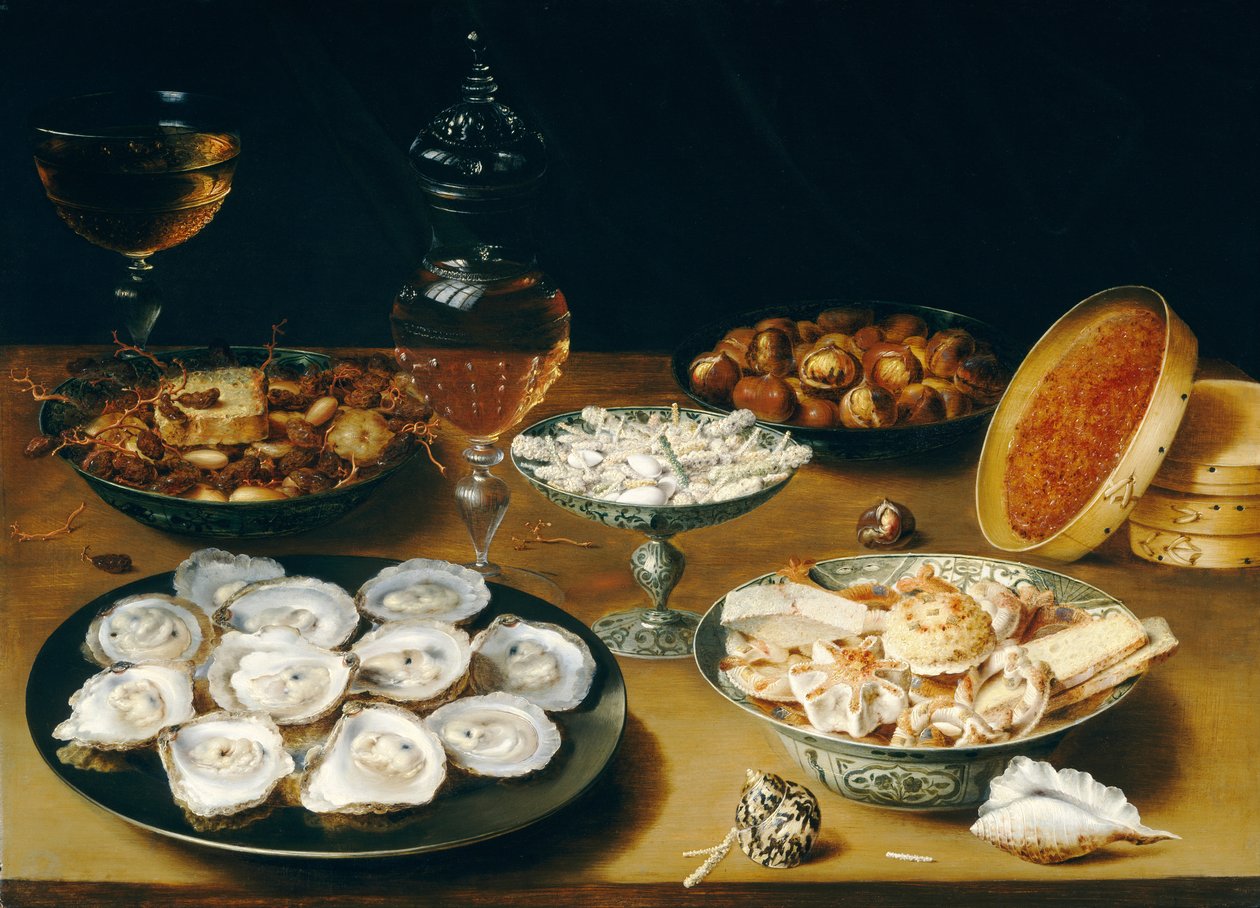İstiridye, Meyve ve Şaraplı Yemekler by Osias the Elder Beert