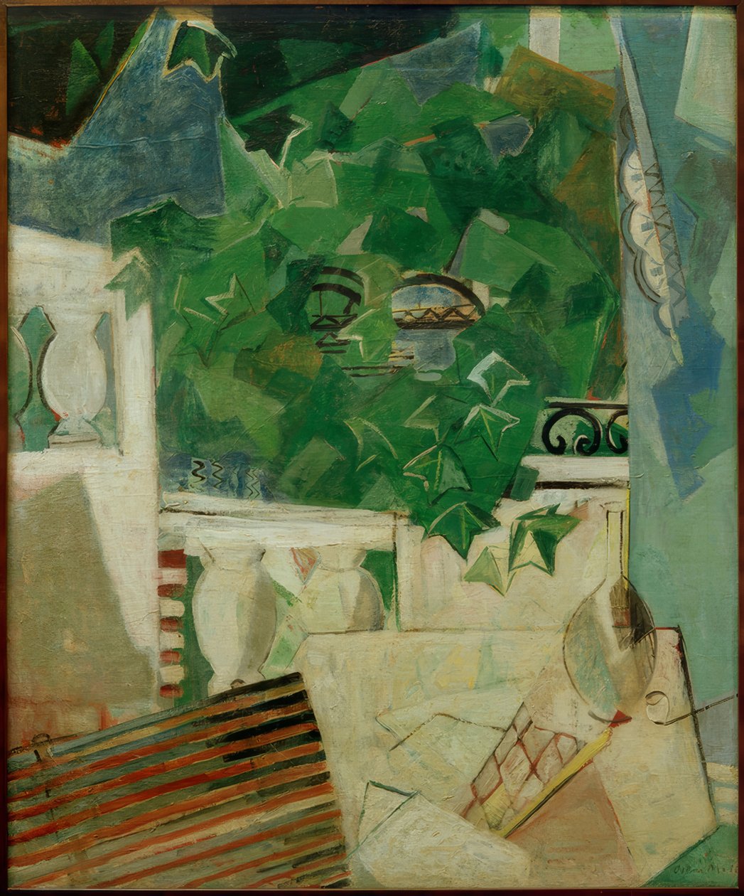 Beyaz teraslı manzara by Oskar Moll
