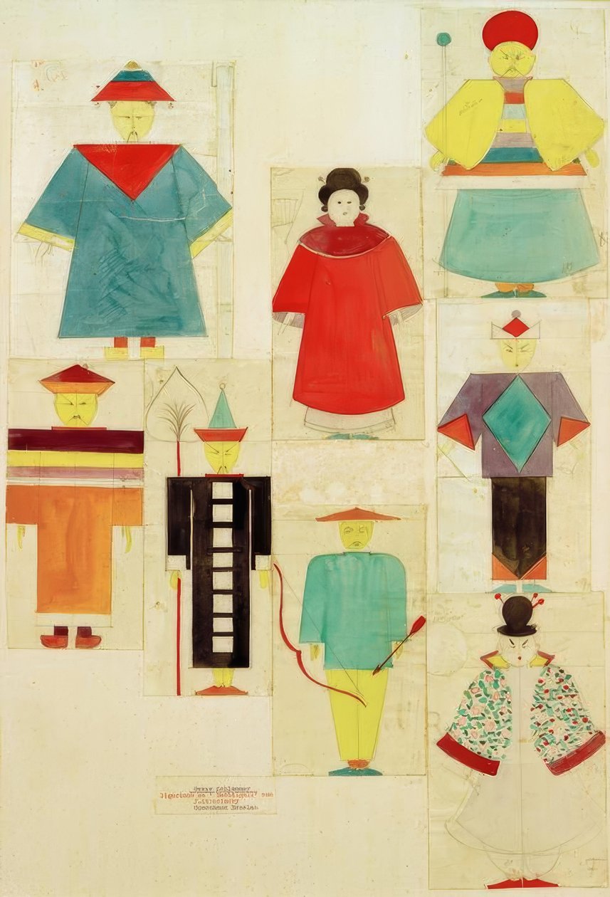 8 bülbül figürü by Oskar Schlemmer
