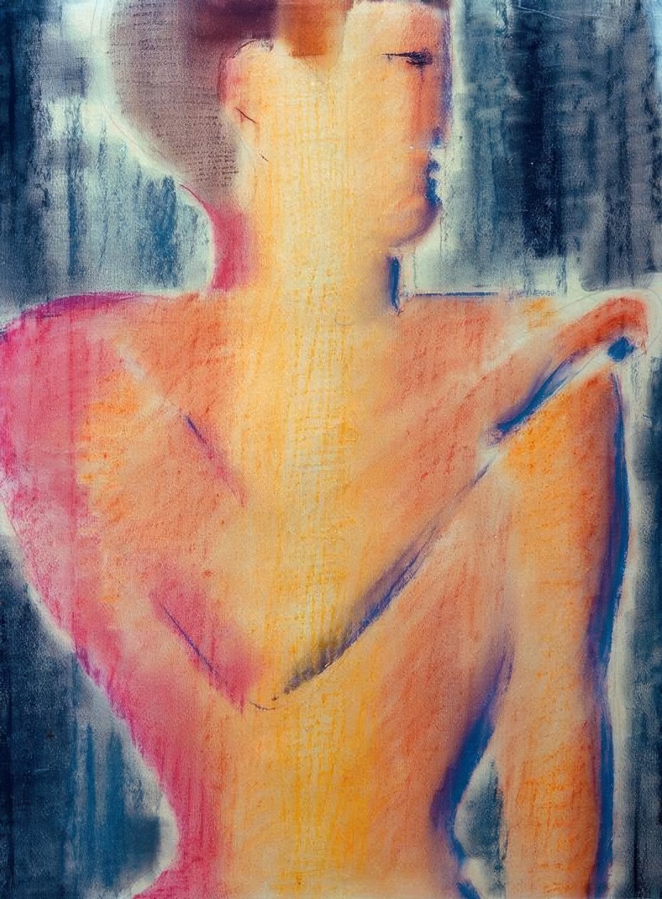 Sağdaki erkek figürü by Oskar Schlemmer