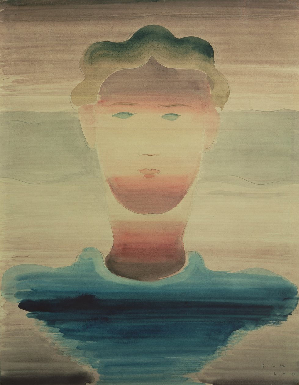 Çizgili Portre, 1932 by Oskar Schlemmer