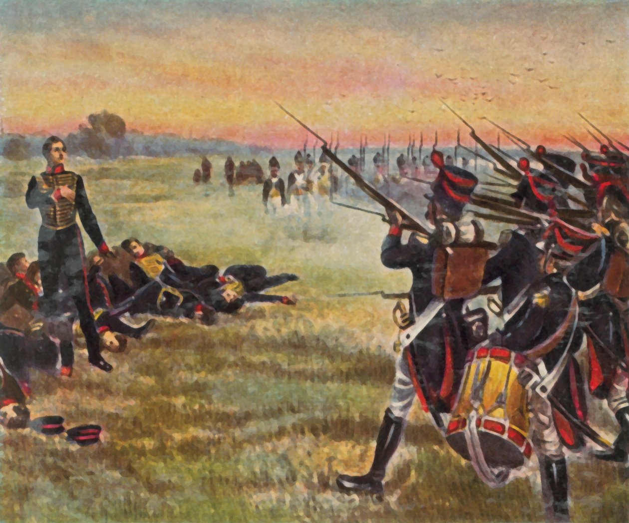 On bir Schill memurunun kahramanca ölümü by Oskar Freiwirth-Lutzow