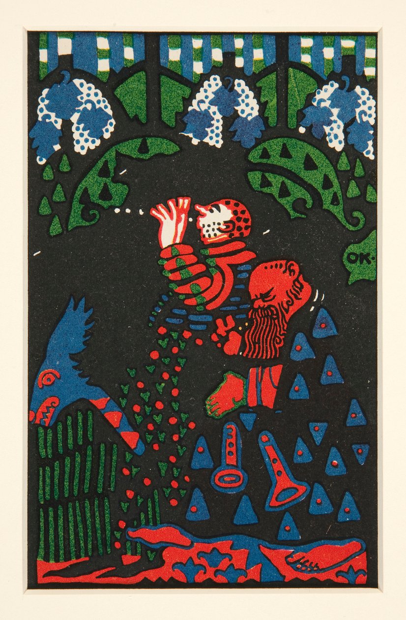 iki müzisyen by Oskar Kokoschka