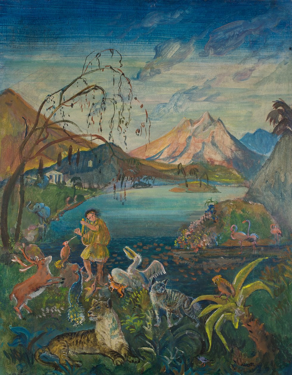 hayvanlar arasında Orpheus by Oskar Laske
