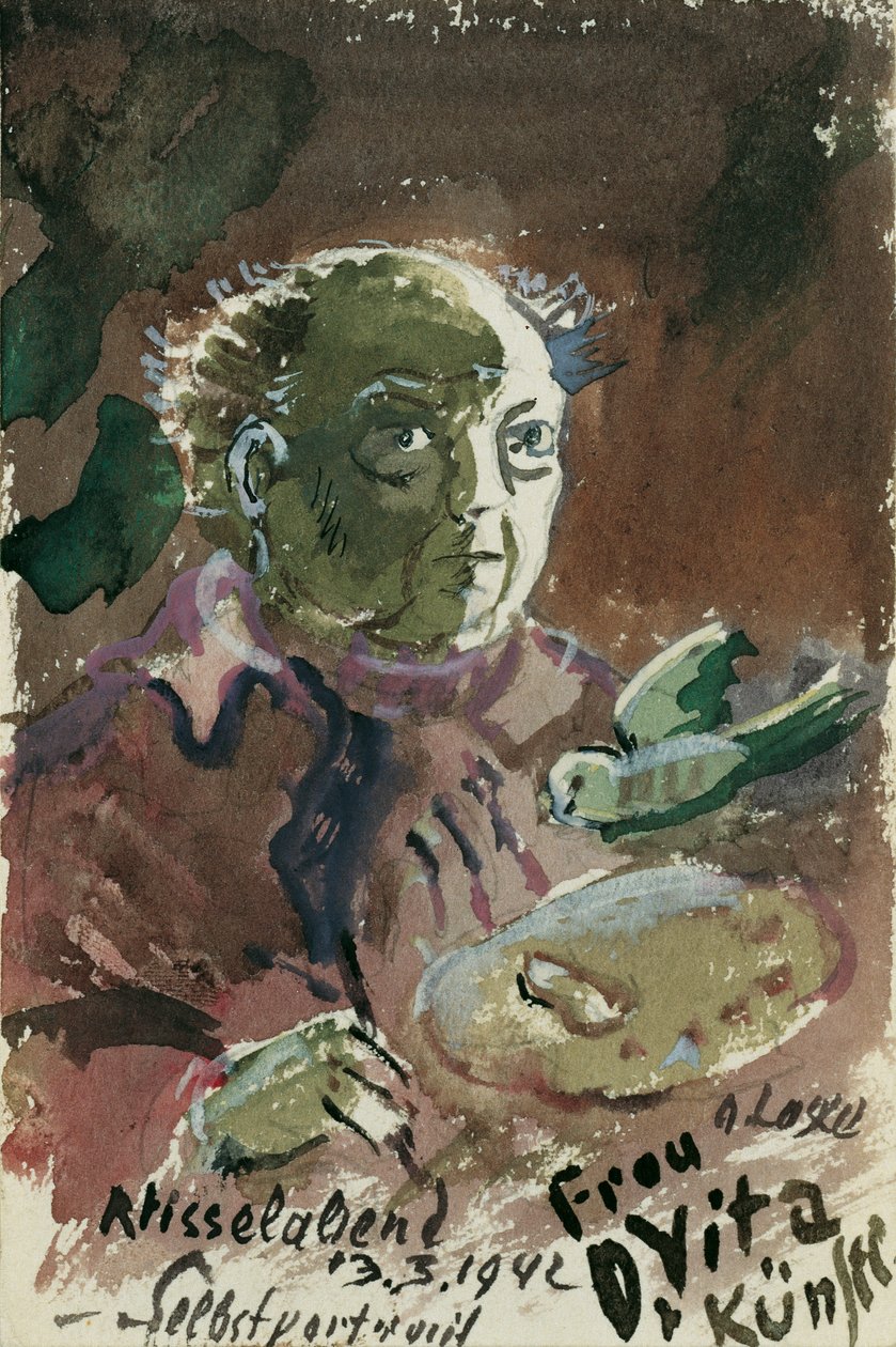 kendi kendine portre by Oskar Laske
