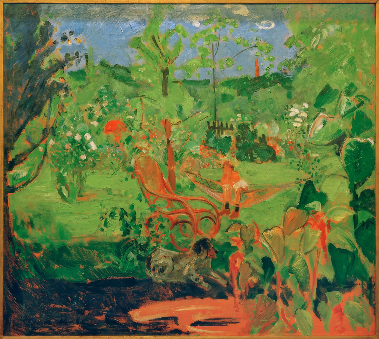 Fürstenfeldbruck, bahçe resmi by Oskar Moll
