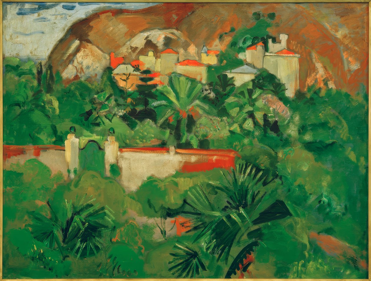 Kapılı İtalyan manzarası, Levanto by Oskar Moll