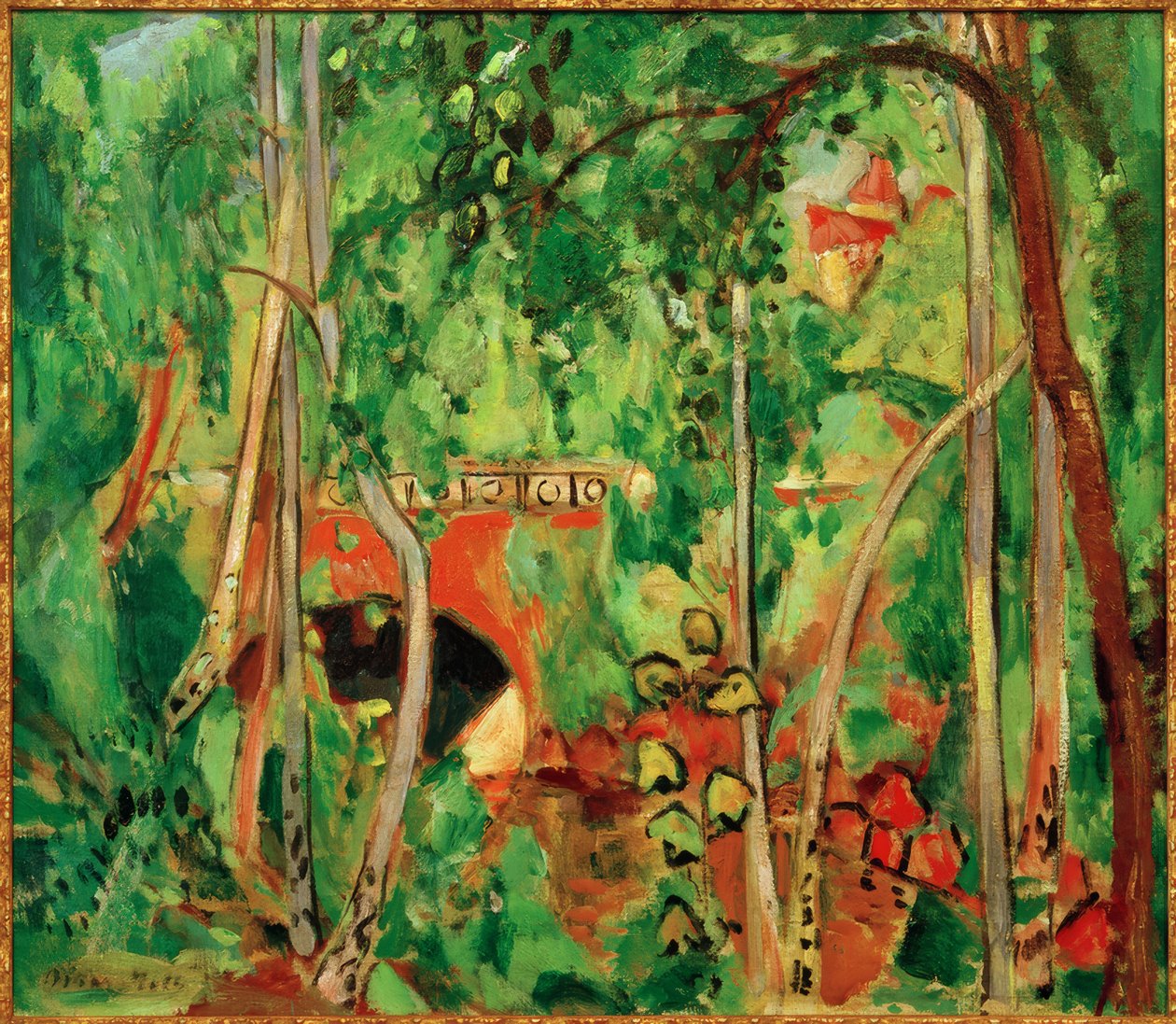 Kırmızı Königsalleebrücke by Oskar Moll