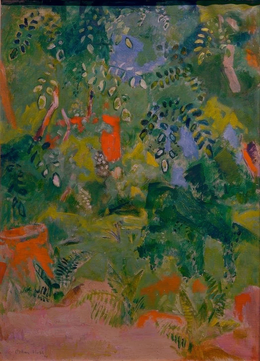Kırsal kesimde kırmızı ev by Oskar Moll