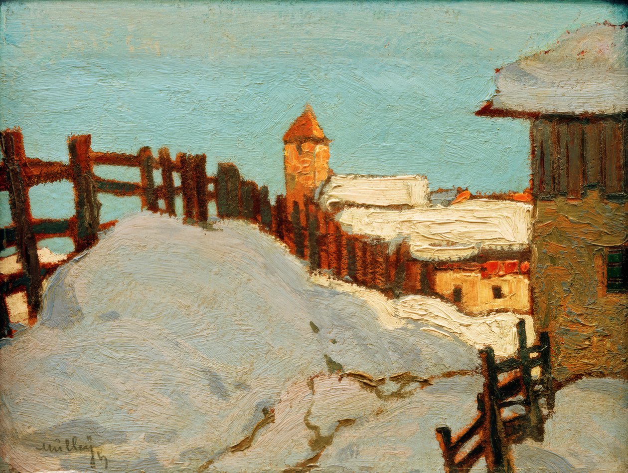 dorf kış by Oskar Mulley