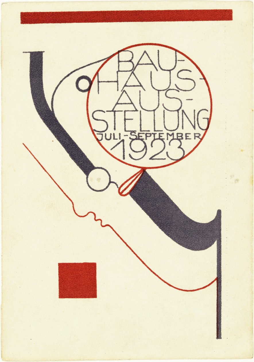 Bauhaus sergisi. Kartpostal, 1923. by Oskar Schlemmer
