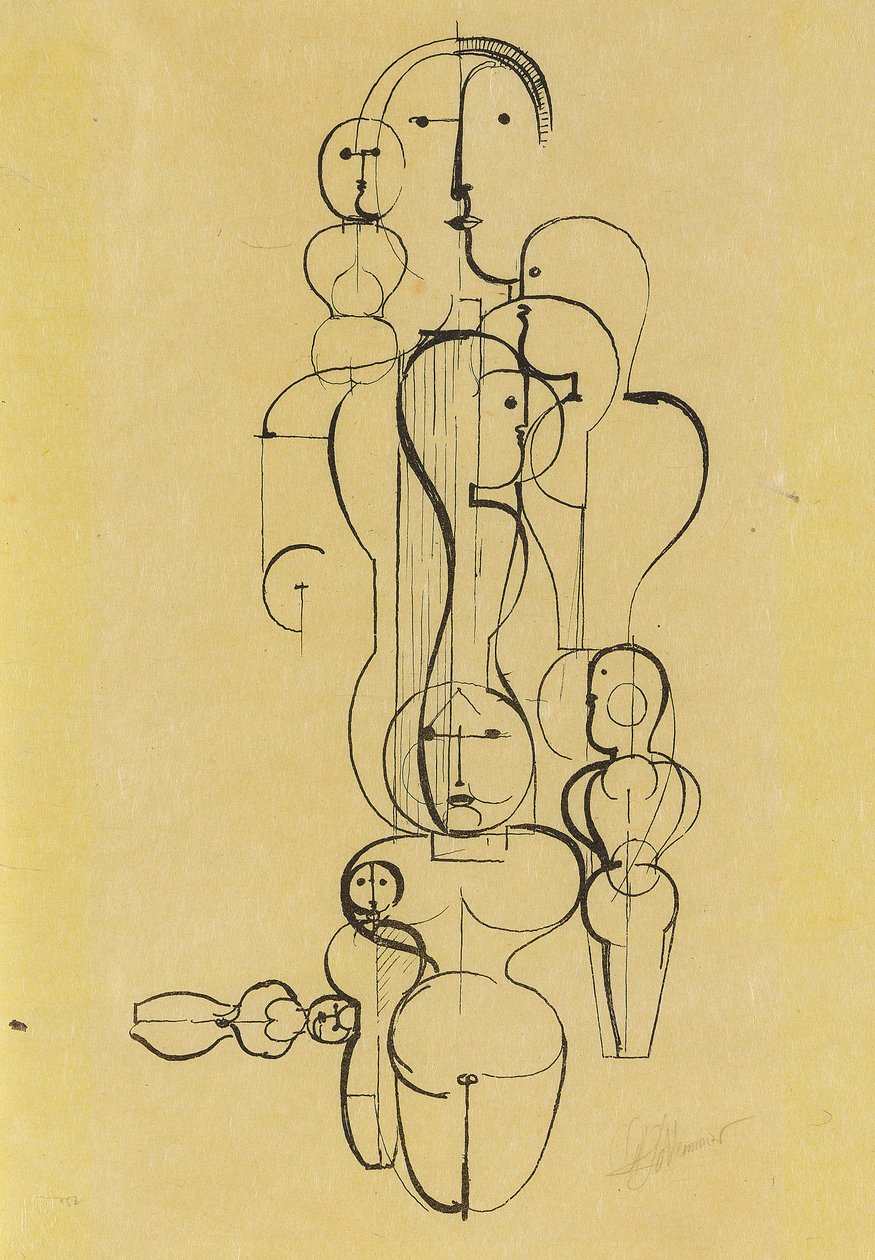 Eşmerkezli Grup: Şekil Plan K1 Eşmerkezli Grup: Şekil Plan K1, 1922. by Oskar Schlemmer