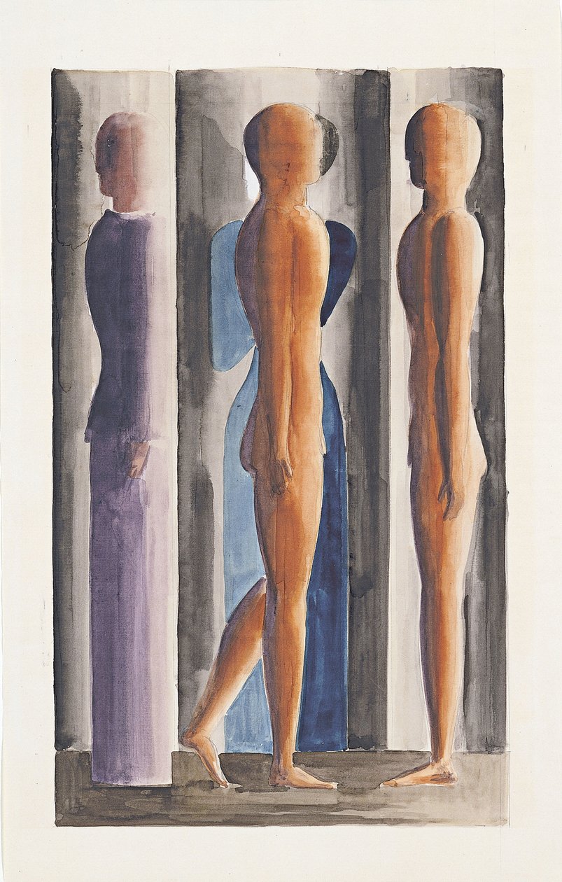 oluşum. Üç bölmeli, 1926 by Oskar Schlemmer