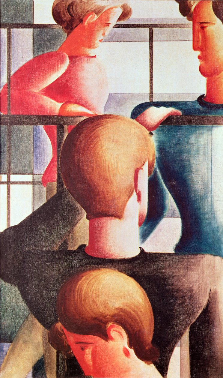 Korkuluk ile gruplandırın by Oskar Schlemmer