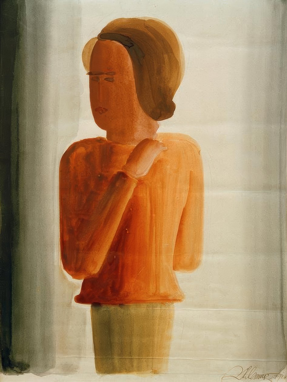kırmızı çocuk by Oskar Schlemmer