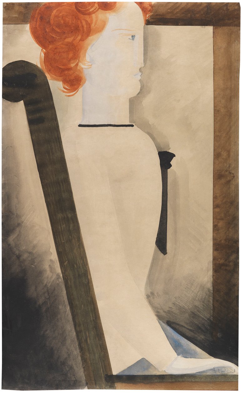 Oturan Kadın, 1929. by Oskar Schlemmer