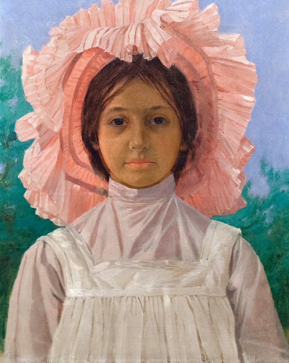 pembe şapkalı kız by Osman Hamdi Bey