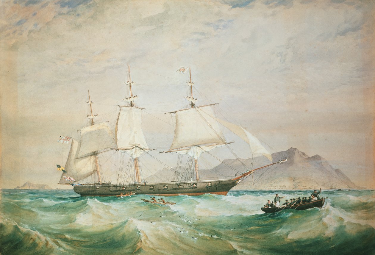 HMS Hornet, 1861 by Oswald Walters Brierly