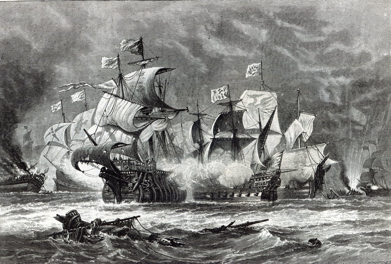 Vanguard, Sir William Winter komutasında İspanyol Armadası ile savaşırken, 