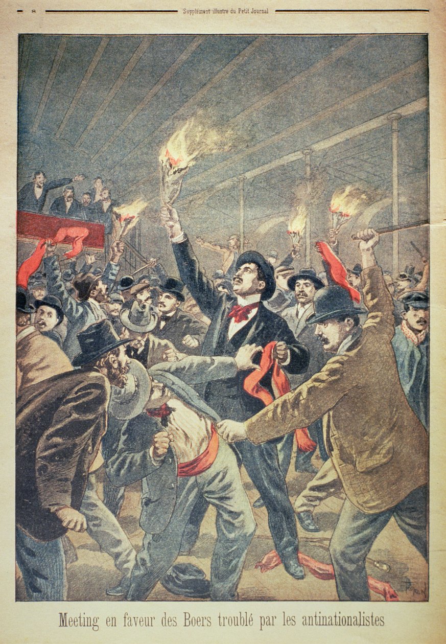 Anti-Milliyetçiler Tarafından Bozulan Boers Lehinde Bir Toplantı, Le Petit Journal