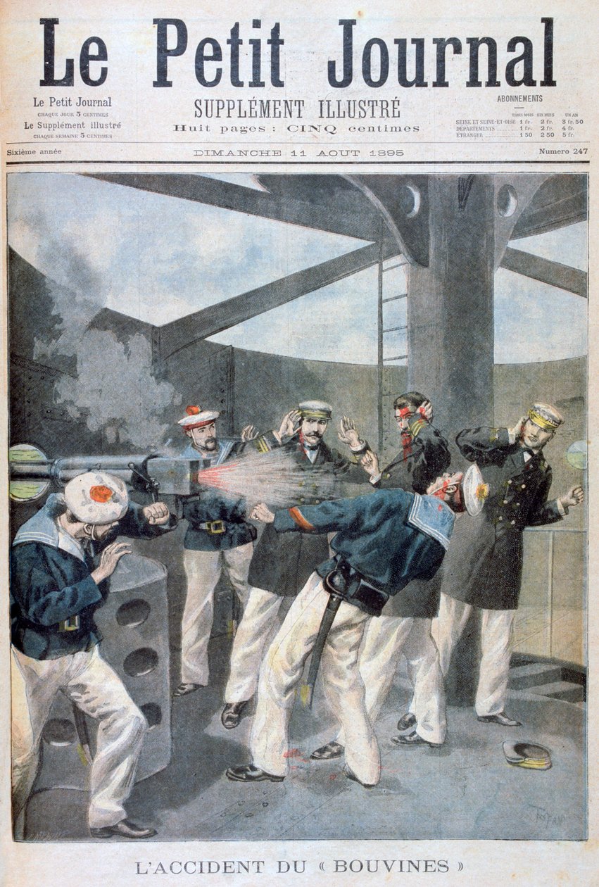Fransız savaş gemisi Bouvines'de kaza, 1895 by Oswaldo Tofani