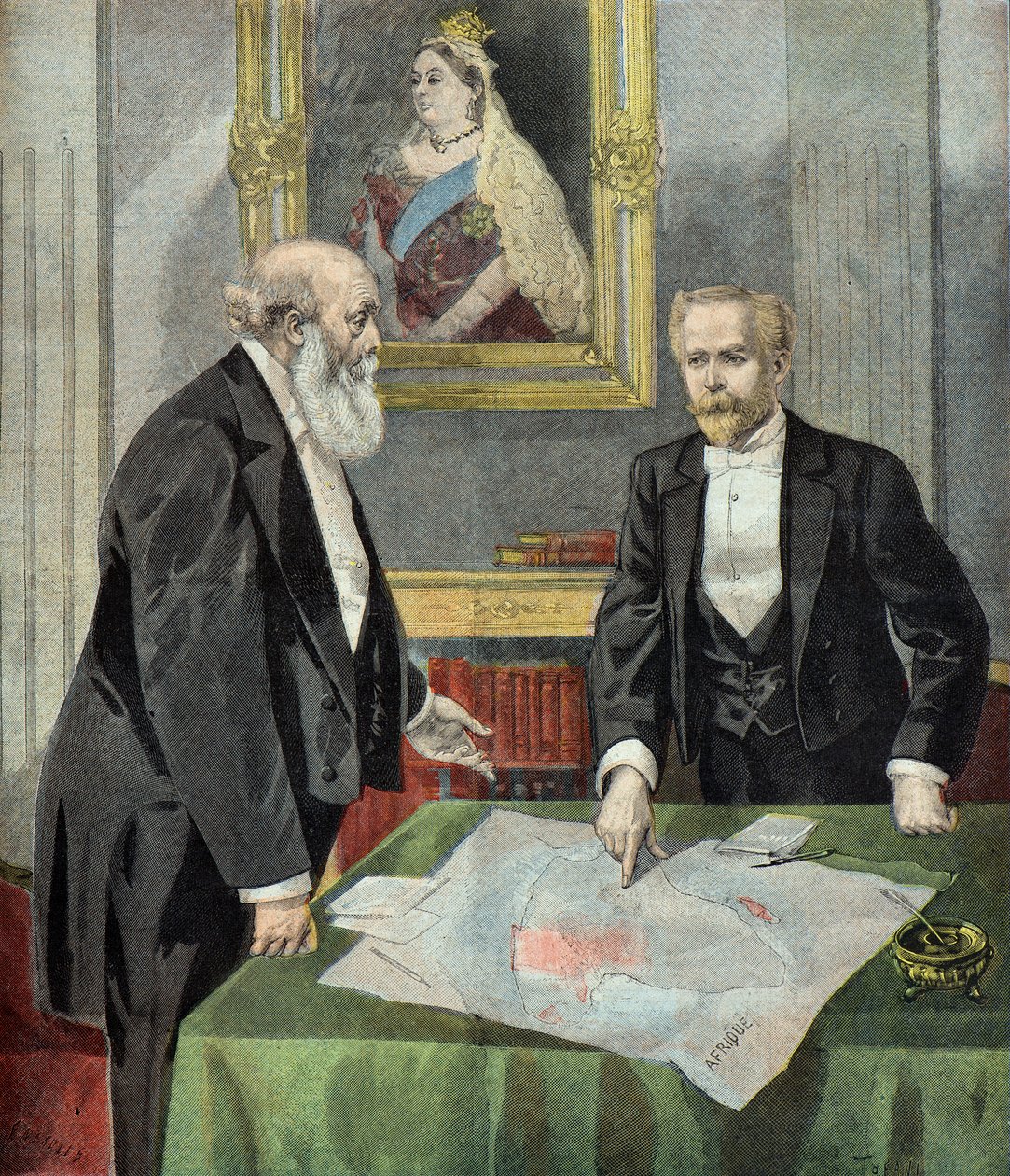 Lord Salisbury ve Paul Cambon Afrika
