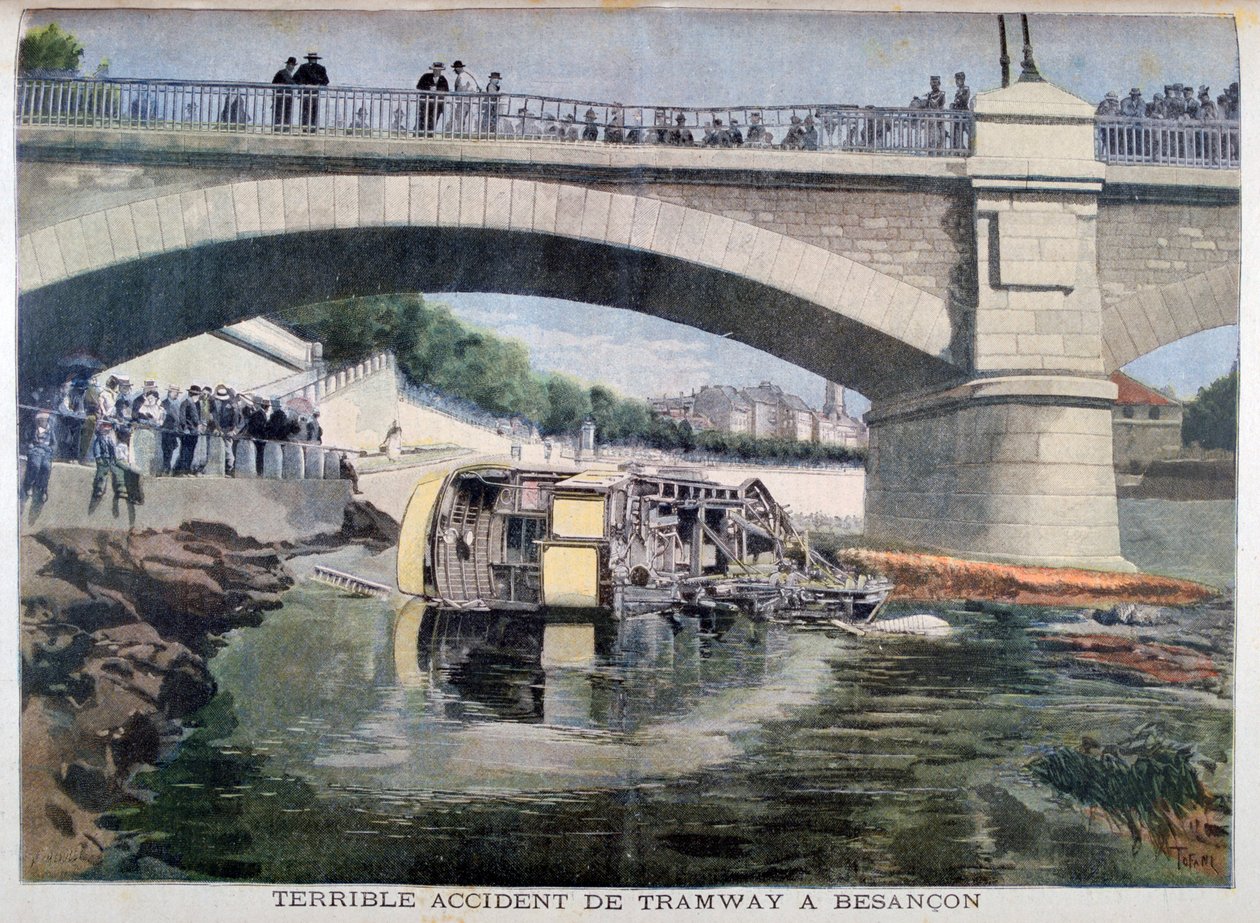 Korkunç tramvay kazası, Besancon, Fransa, 1899 by Oswaldo Tofani