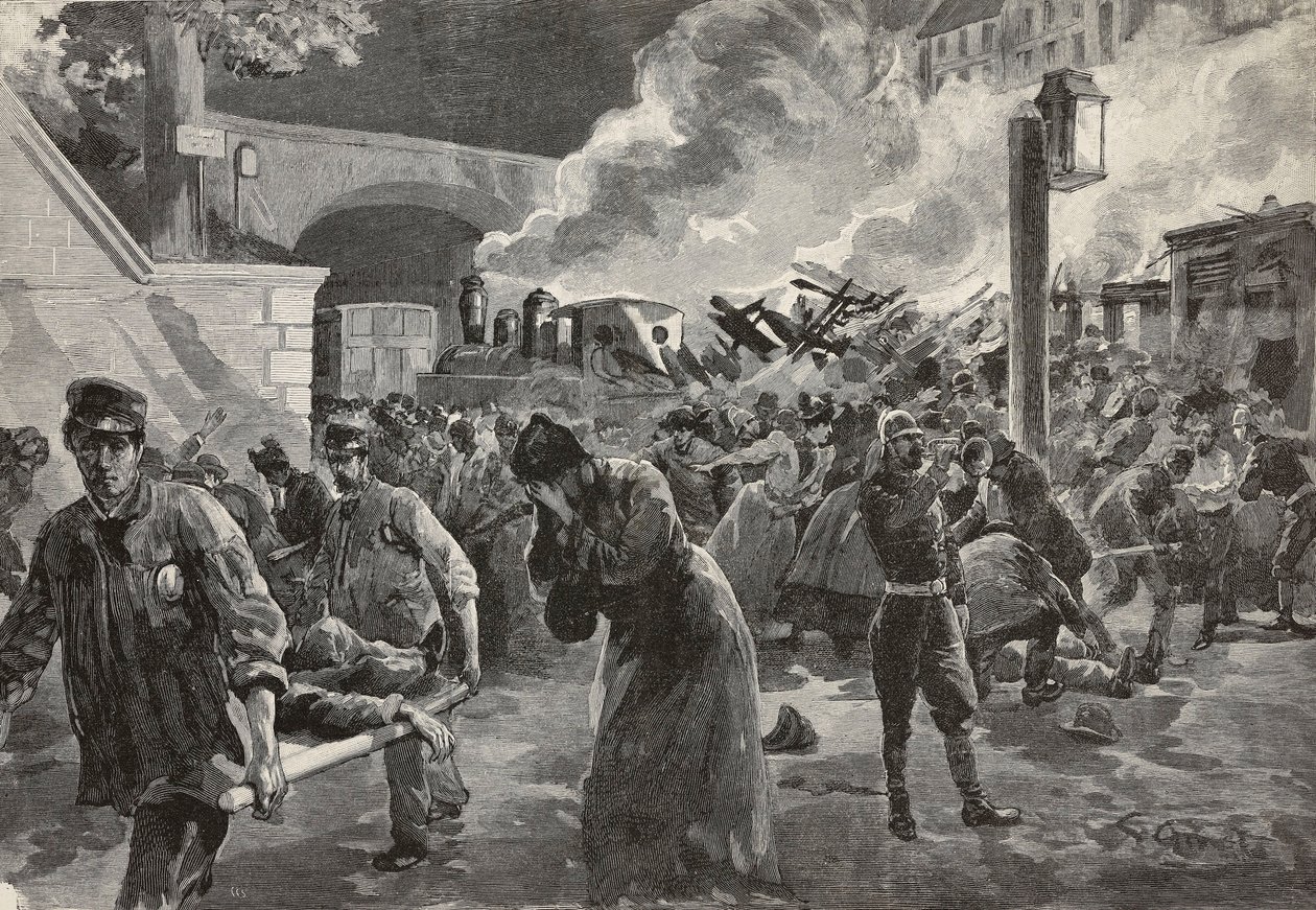 Saint-Mande tren kazası mahallindeki kurbanlar ve kurtarıcılar, 26 Temmuz by Oswaldo Tofani
