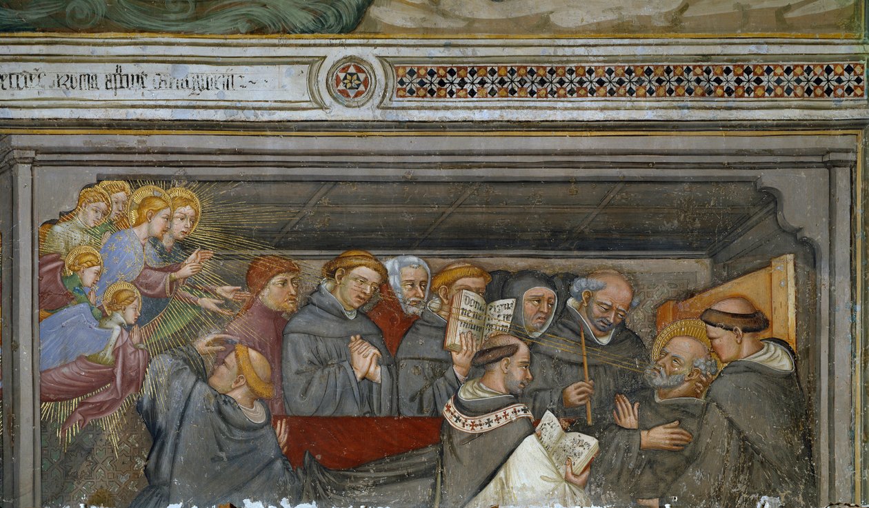 Aziz Augustine'in ölümü (fresk by Ottaviano Nelli